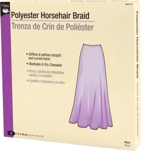 1" Polyester Horsehair Braid, 50 yd