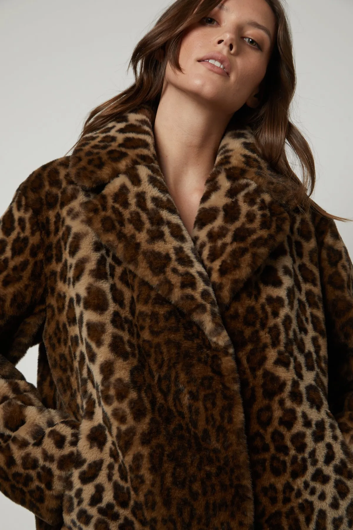 Heres an optimized title for your e-commerce product with added modifiers:

Chic Amani Leopard Print Luxurious Faux Fur Jacket for Women

This title uses descriptive language to attract potential buyers and emphasizes the key features of the product (chic, leopard print, luxurious, faux fur), including the target audience (women).