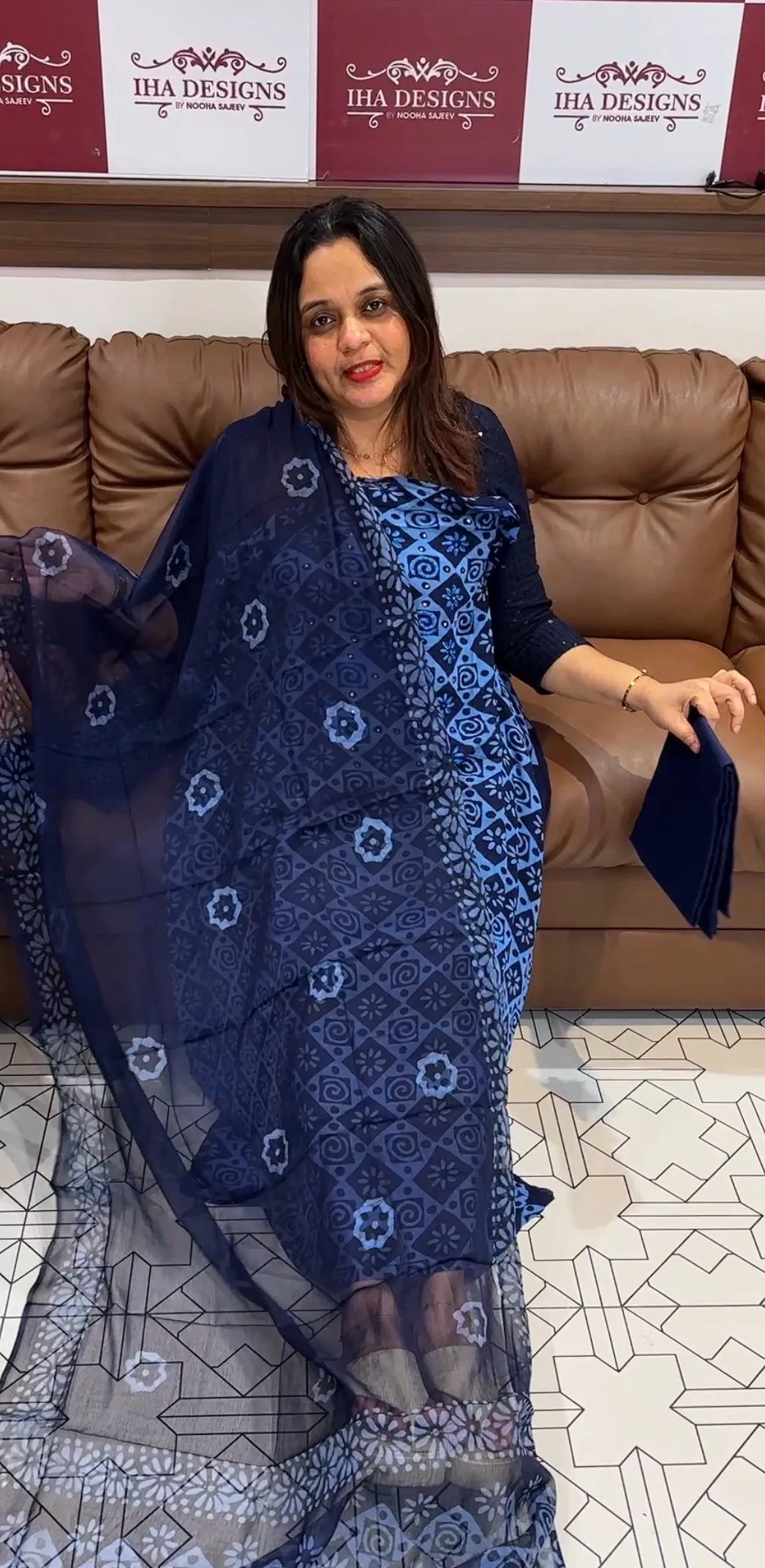 BATIK PRINTED UNSTITCHED SALWAR SUITS - IHA 14398