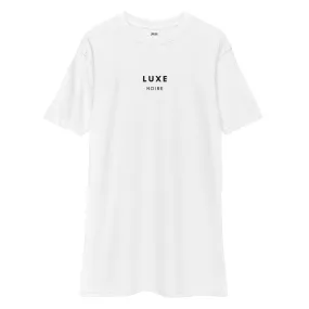 Black Luxury Long T-shirt- White