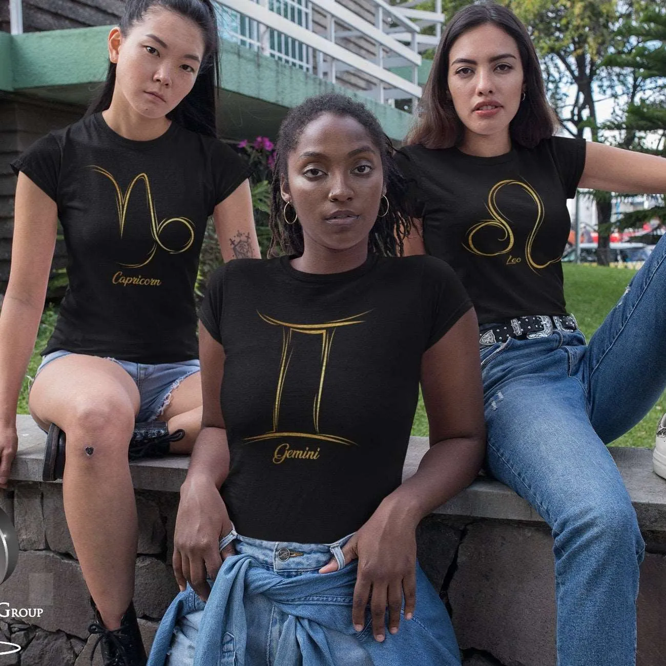 Black w/ Gold Zodiac sign Shirt
