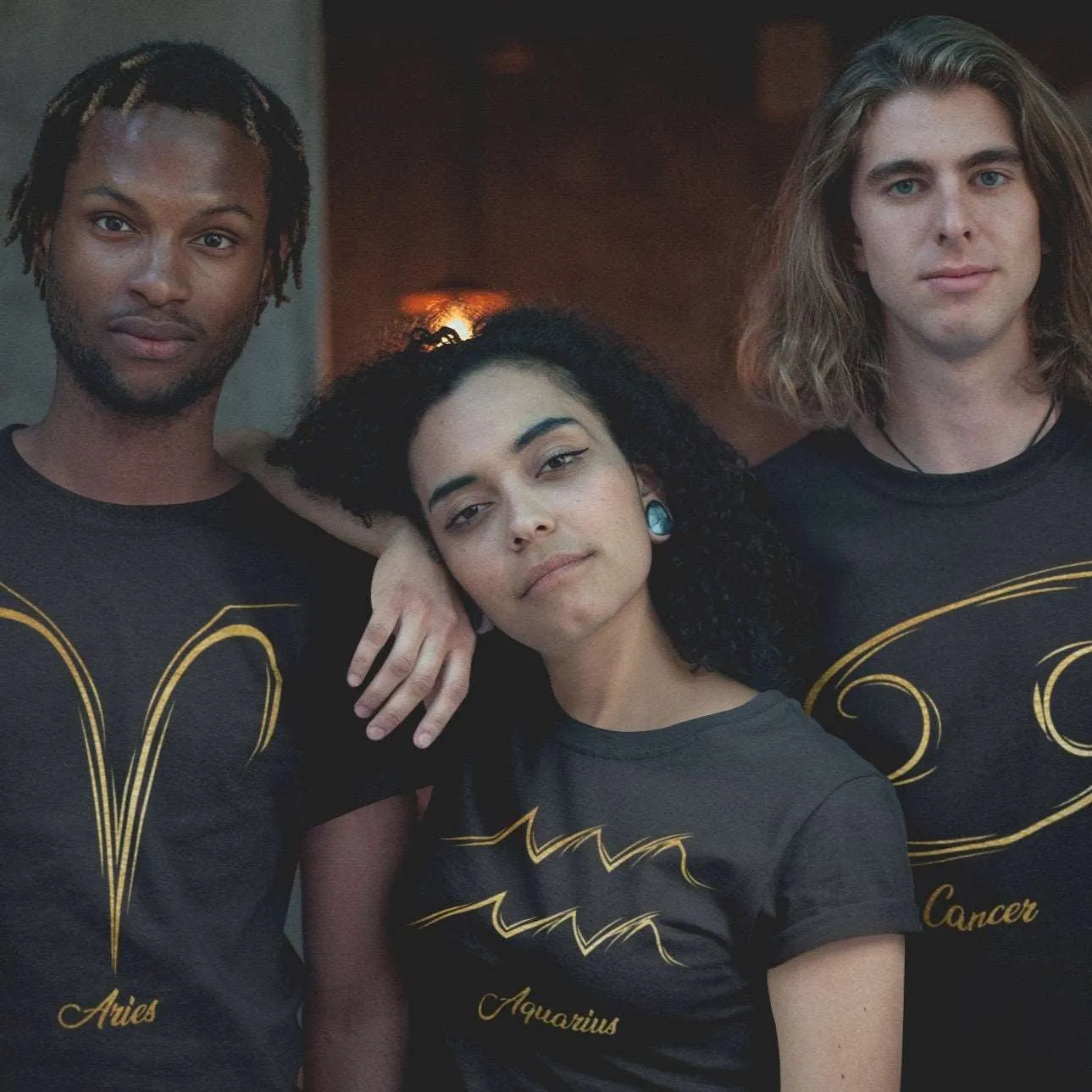 Black w/ Gold Zodiac sign Shirt