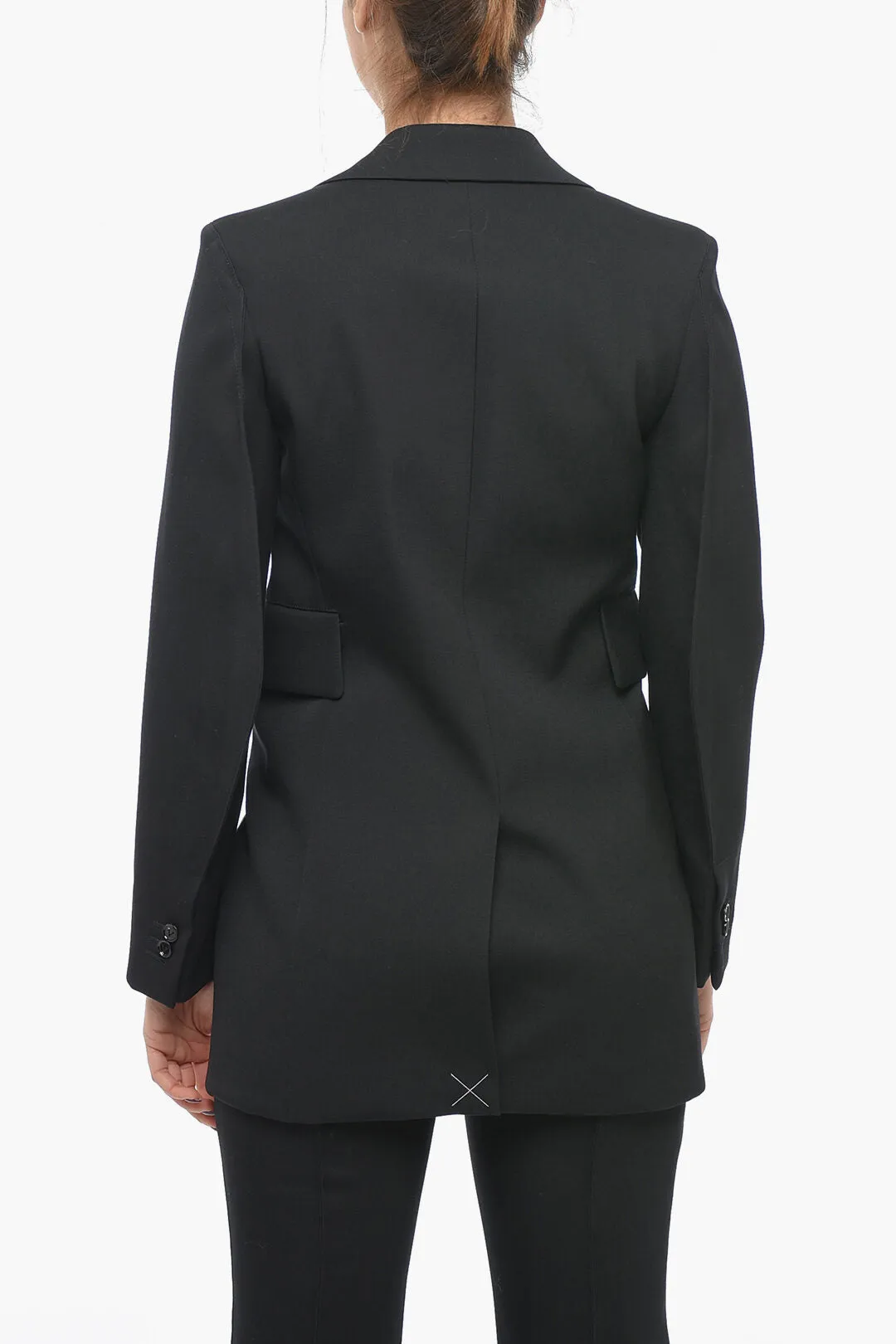Bottega Veneta Stretch Wool Blazer with Curved Sleeves 36 Italian size