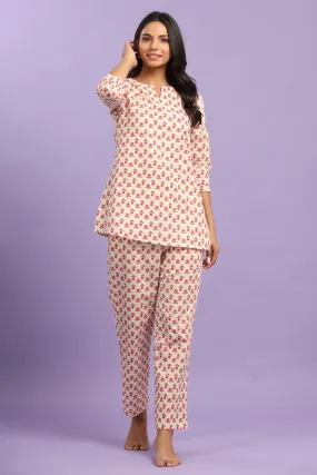 Buti on off white Cotton Top Set