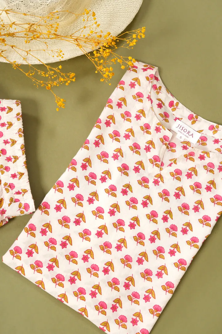 Buti on off white Cotton Top Set