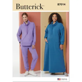 Butterick Pattern B7014 Misses' and Women's Lounge Dress, Top and Pants