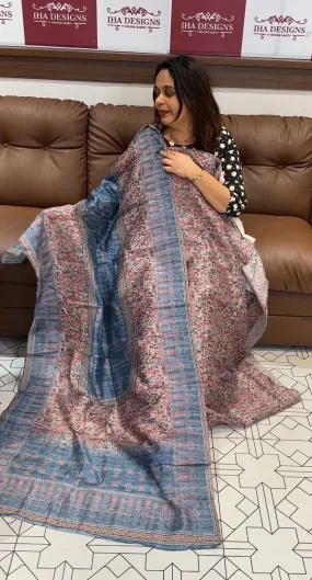 CHANDERI SILK  UNSTITCHED SALWAR SUITS  - IHA 13958