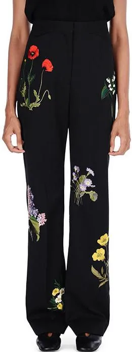 'Charlene' Floral Embroidered Blazer/Jacket & Pant Set
