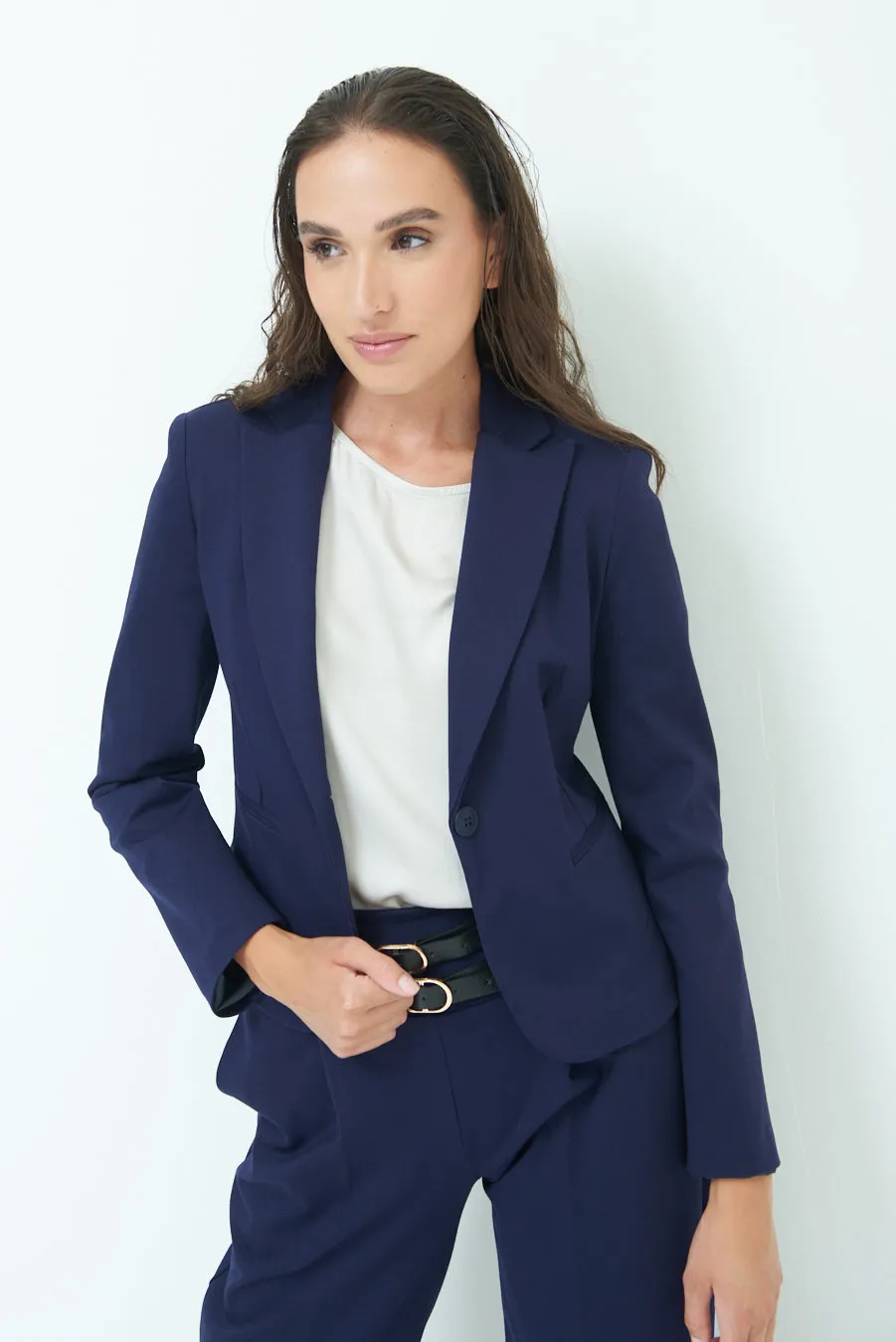 Chic cropped jacket with button closure wholesale