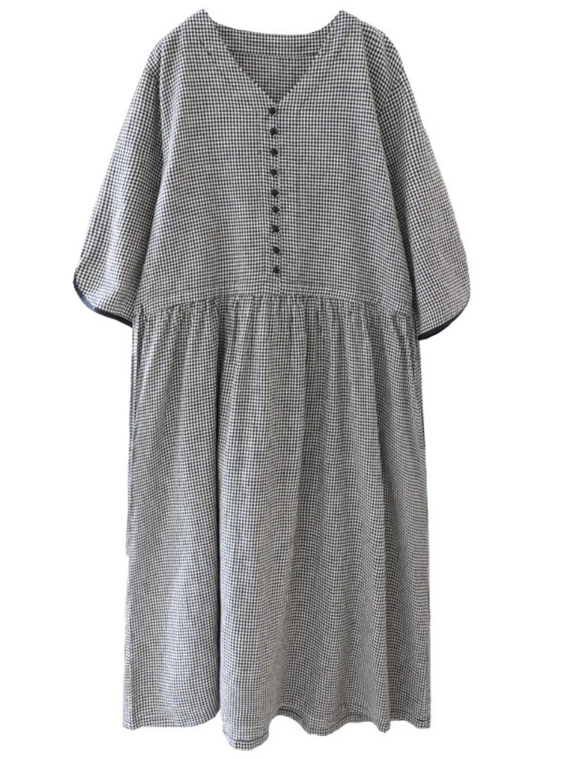 Close To My Heart Women's V-neck Short Sleeves A-line Dress
