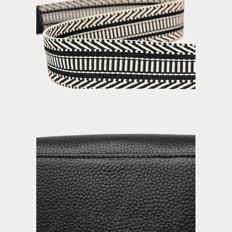 Crossbody Bag For Women Solid Color Lychee Pattern Leather Bag