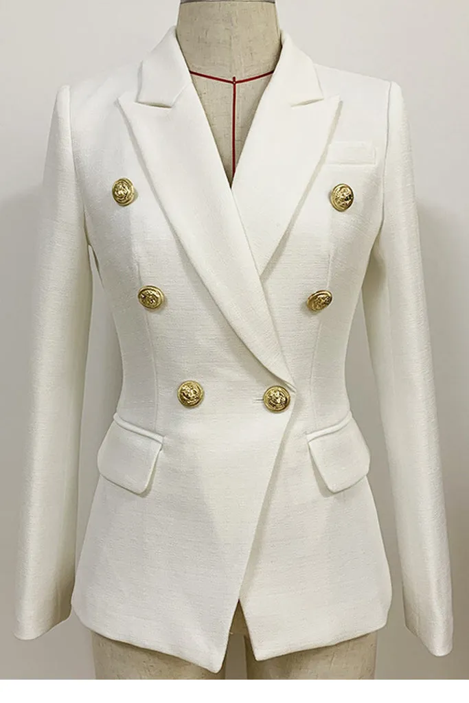 Double Breasted Lapel Collar Midi Coat