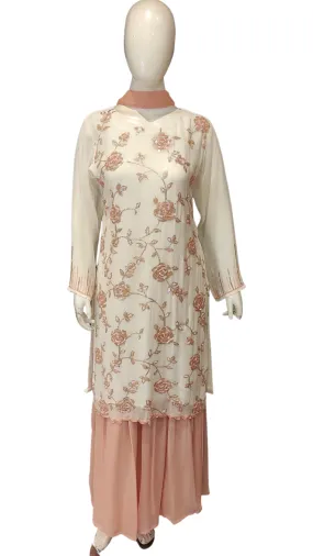 Georgette Suit with Skirt with Sequins Work