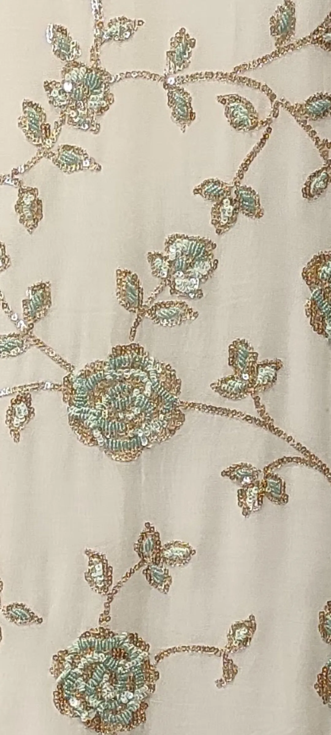Georgette Suit with Skirt with Sequins Work