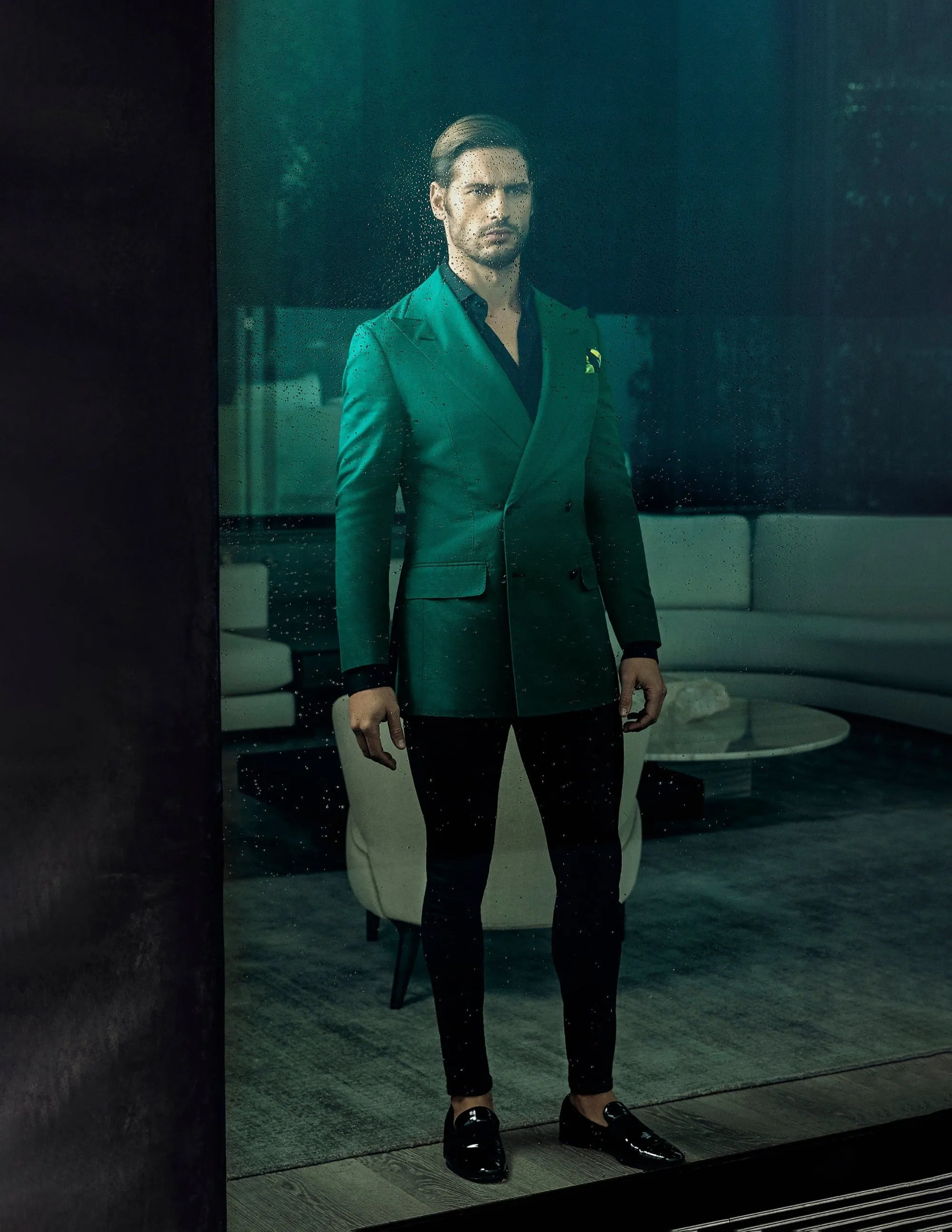 Green Double Breasted Jacket