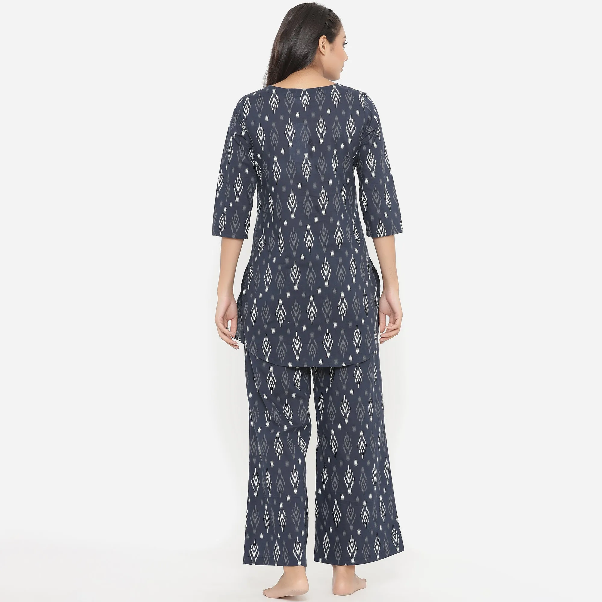Ikat On Indigo Loungewear