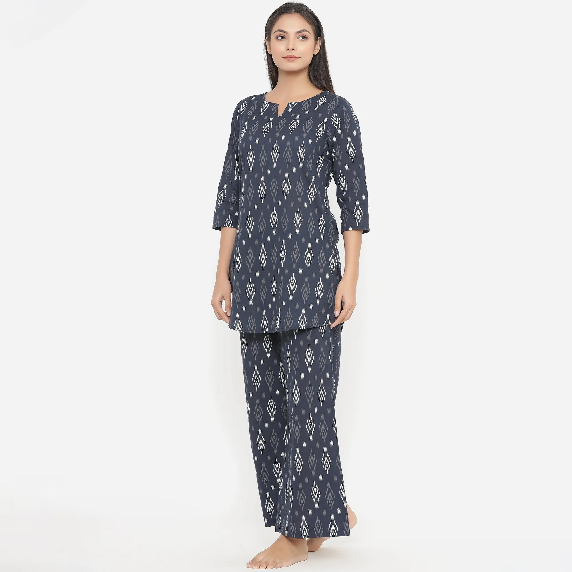Ikat On Indigo Loungewear