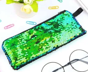 L471 Green & Blue Sequin Pencil Storage Bag