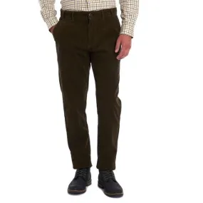 Barbour Neuston Mens Stretch Corduroy Pants in Dark Olive