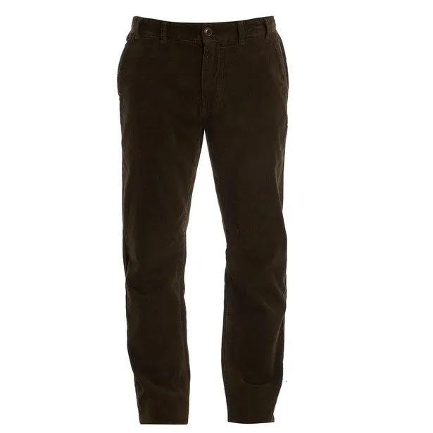 Barbour Neuston Mens Stretch Corduroy Pants in Dark Olive