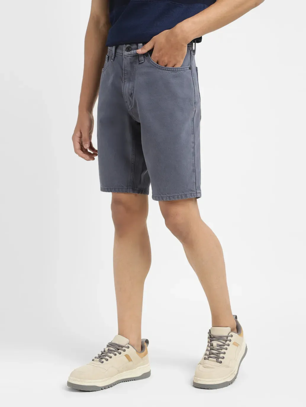 Men's Blue Regular Fit Shorts