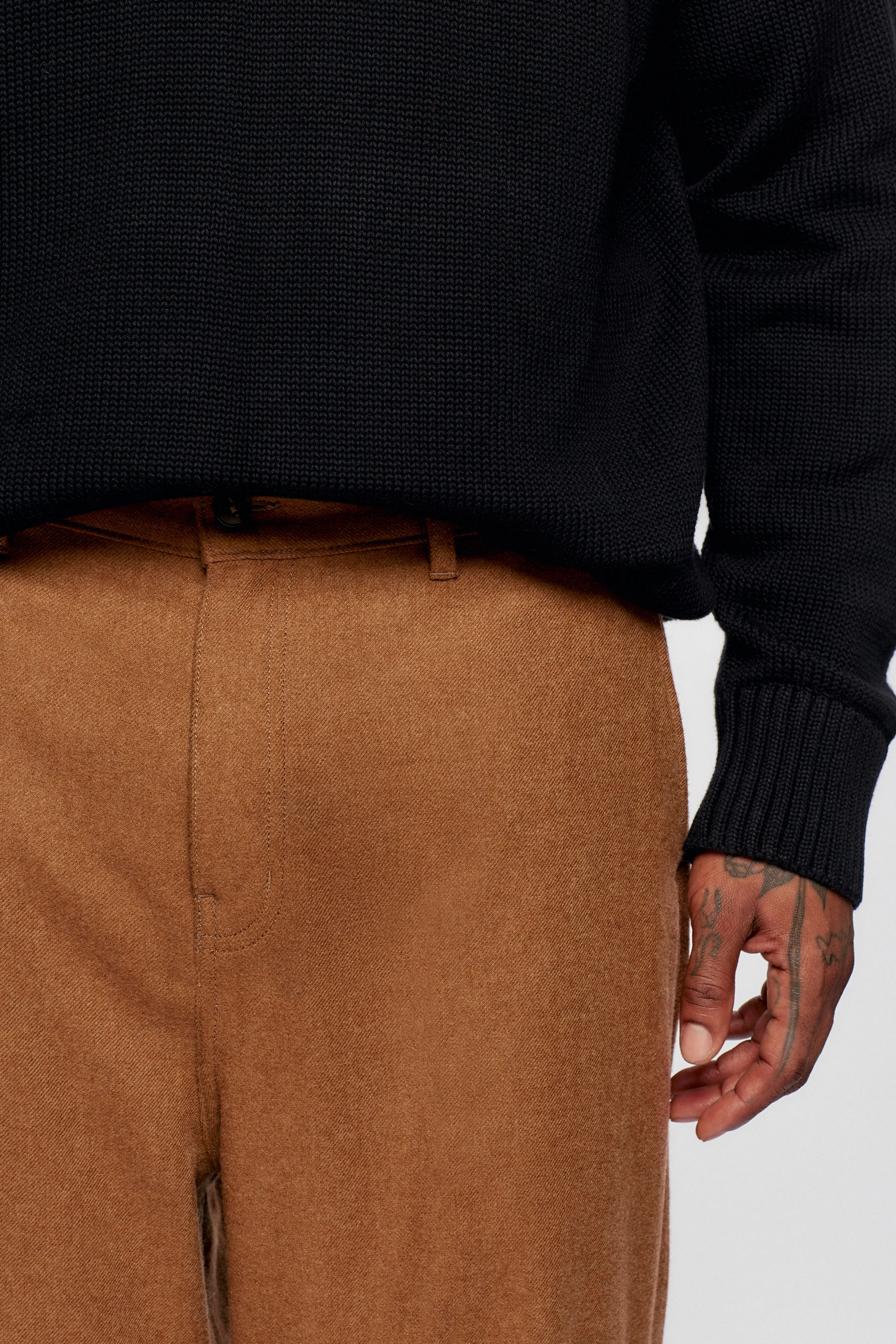 Men's Buma Wool Trouser in Tan