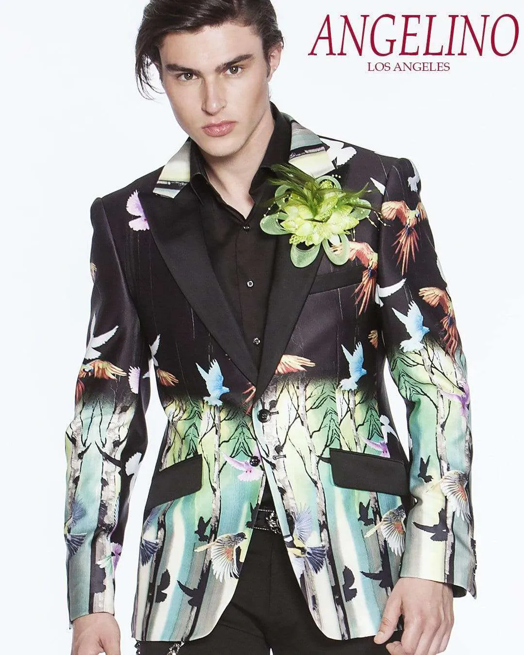 Mens Fashion Blazer Birds