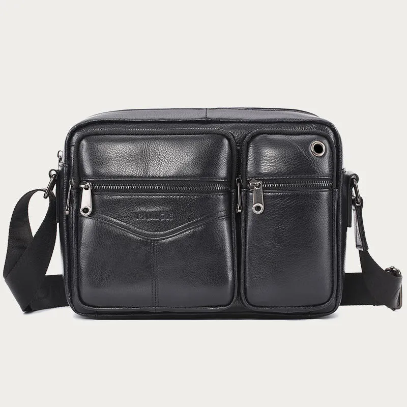 Messenger Bag For Men Business Solid Color Roomy Crossbody Bag