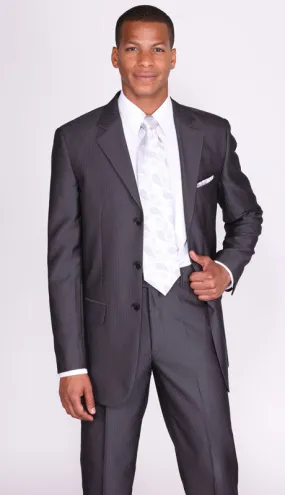 Milano Moda 58028BK Mens Suit