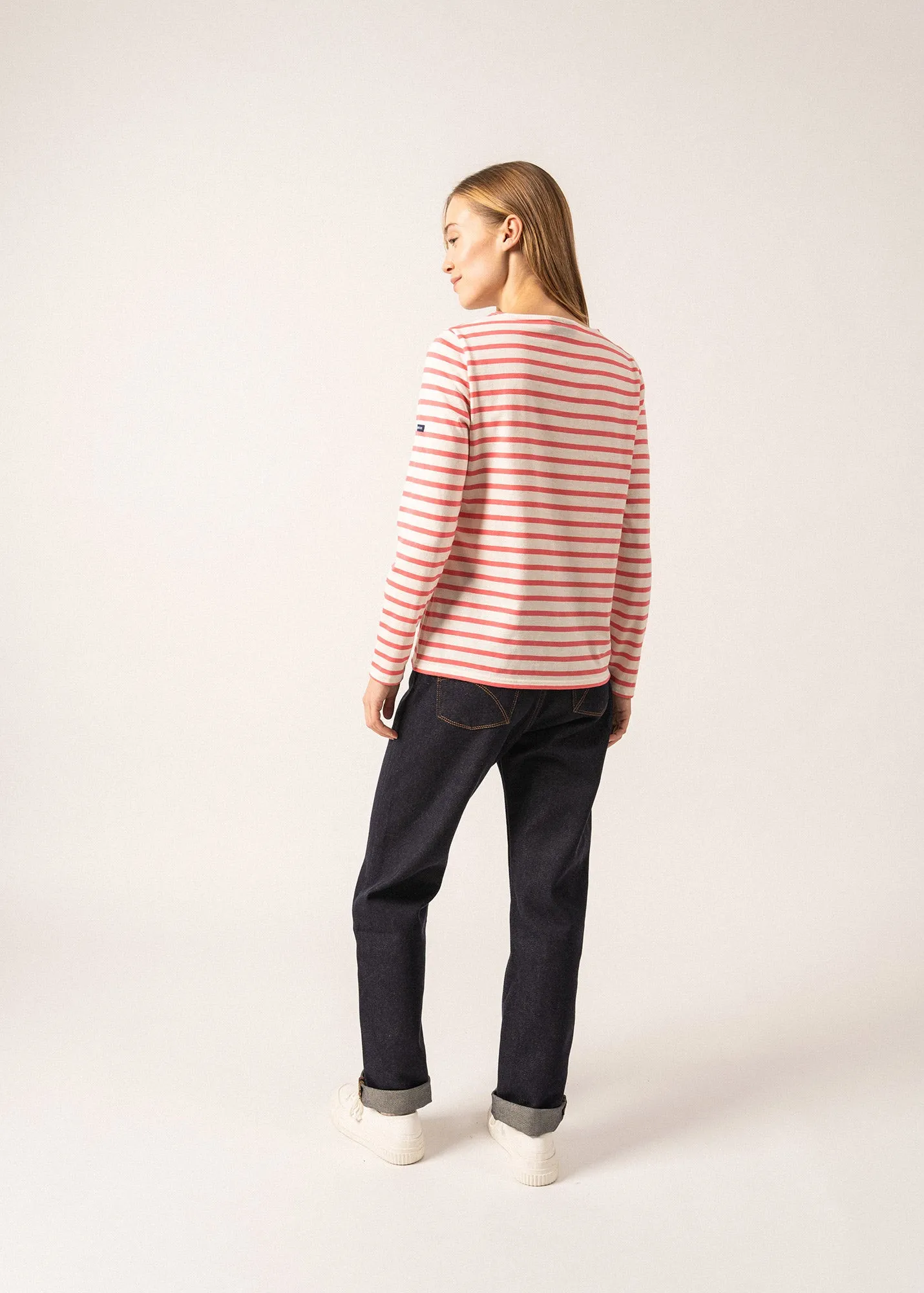 Minquidame striped sailor shirt - regular fit, in light cotton (ECUME/DOLY)