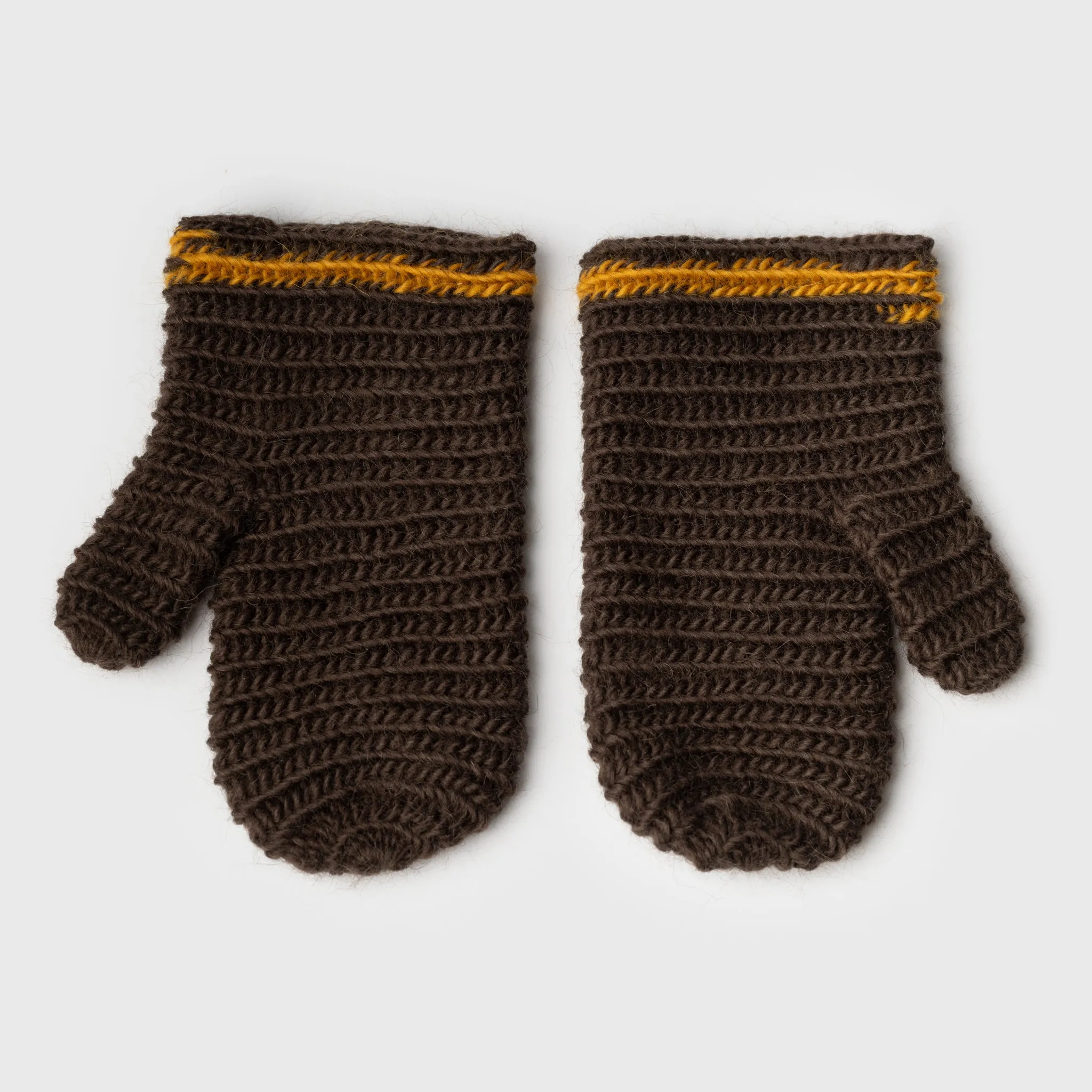 Handcrafted Wool Mittens with Traditional Naalbinding Technique