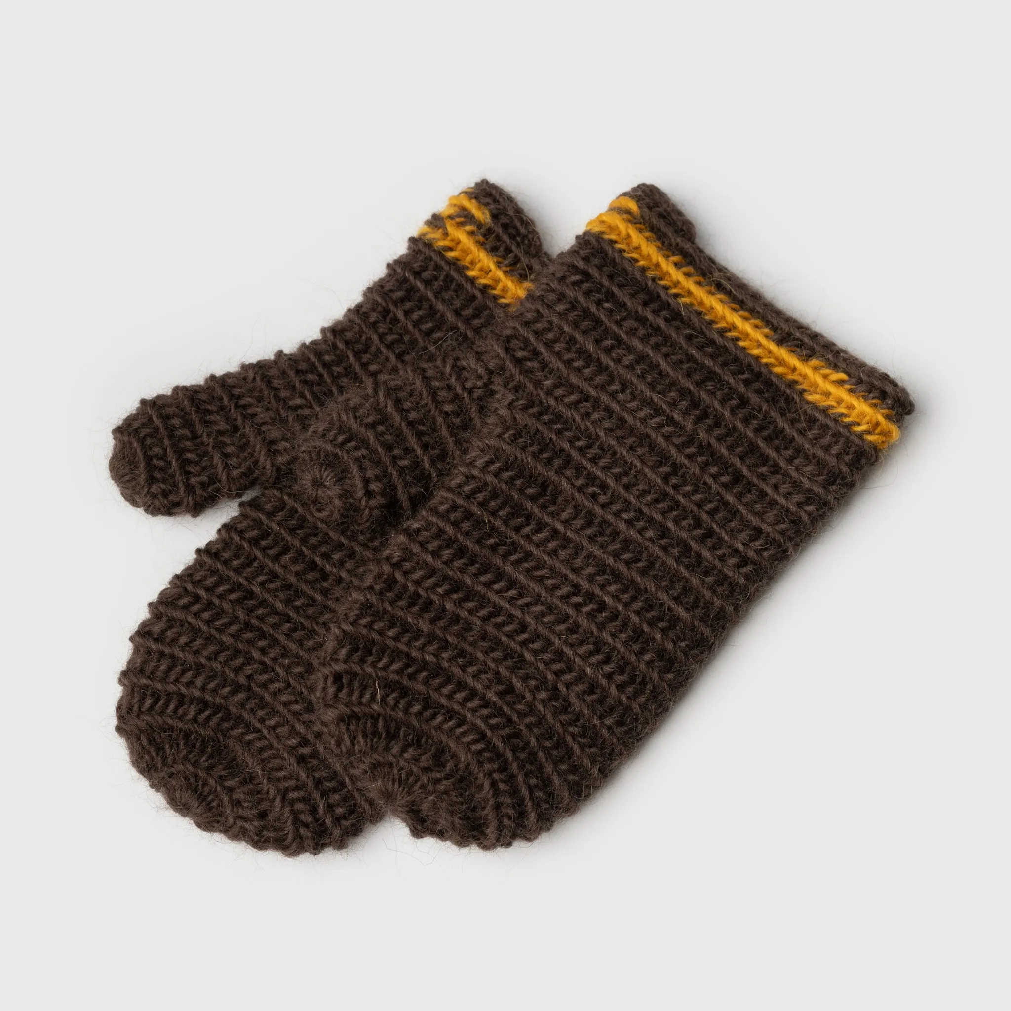 Handcrafted Wool Mittens with Traditional Naalbinding Technique