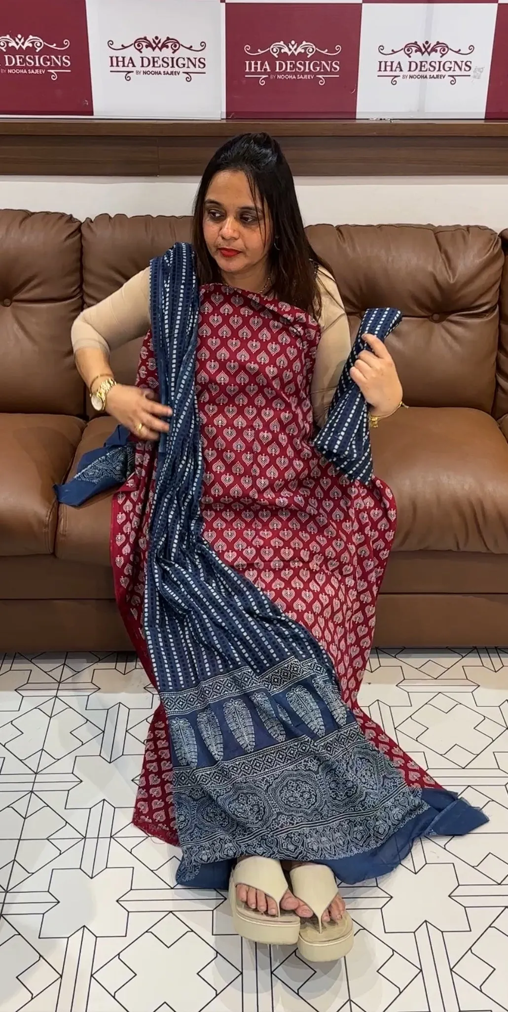 PRINTED COTTON UNSTITCHED SALWAR SUITS - IHA 14754