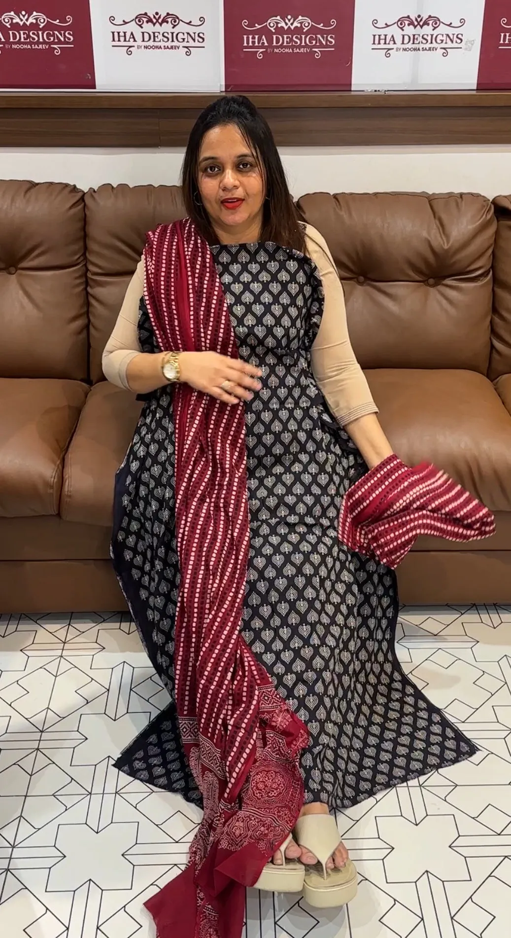 PRINTED COTTON UNSTITCHED SALWAR SUITS - IHA 14754