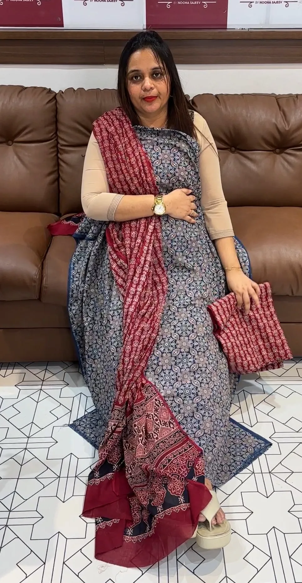 PRINTED COTTON UNSTITCHED SALWAR SUITS - IHA 14754
