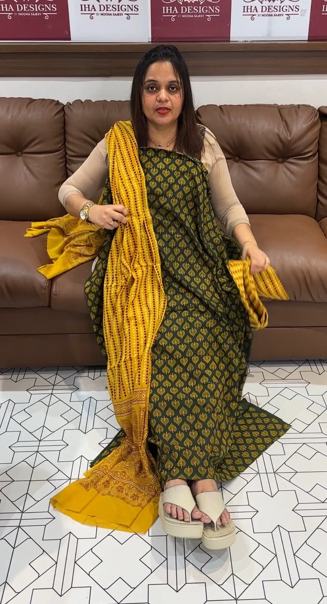 PRINTED COTTON UNSTITCHED SALWAR SUITS - IHA 14754
