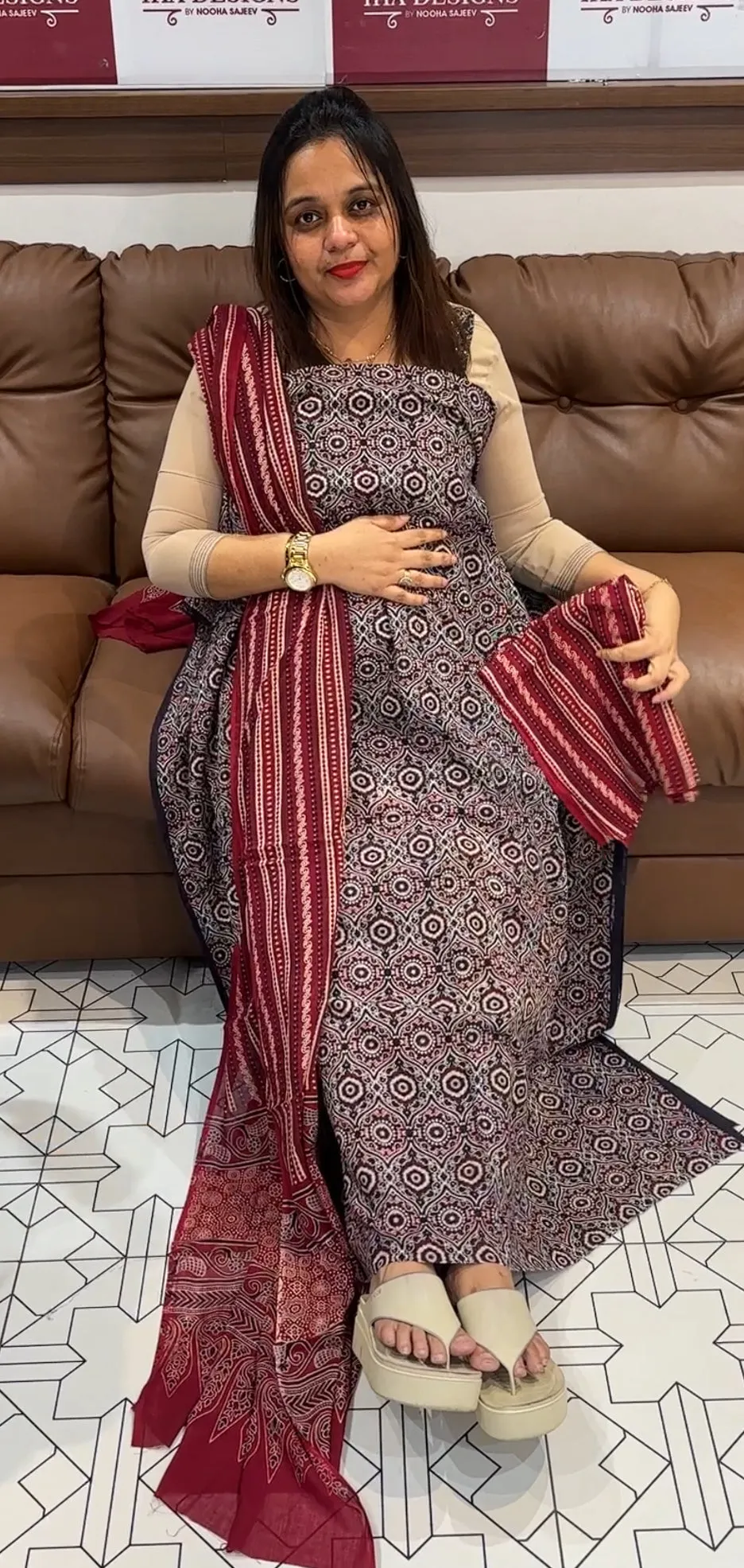 PRINTED COTTON UNSTITCHED SALWAR SUITS - IHA 14754
