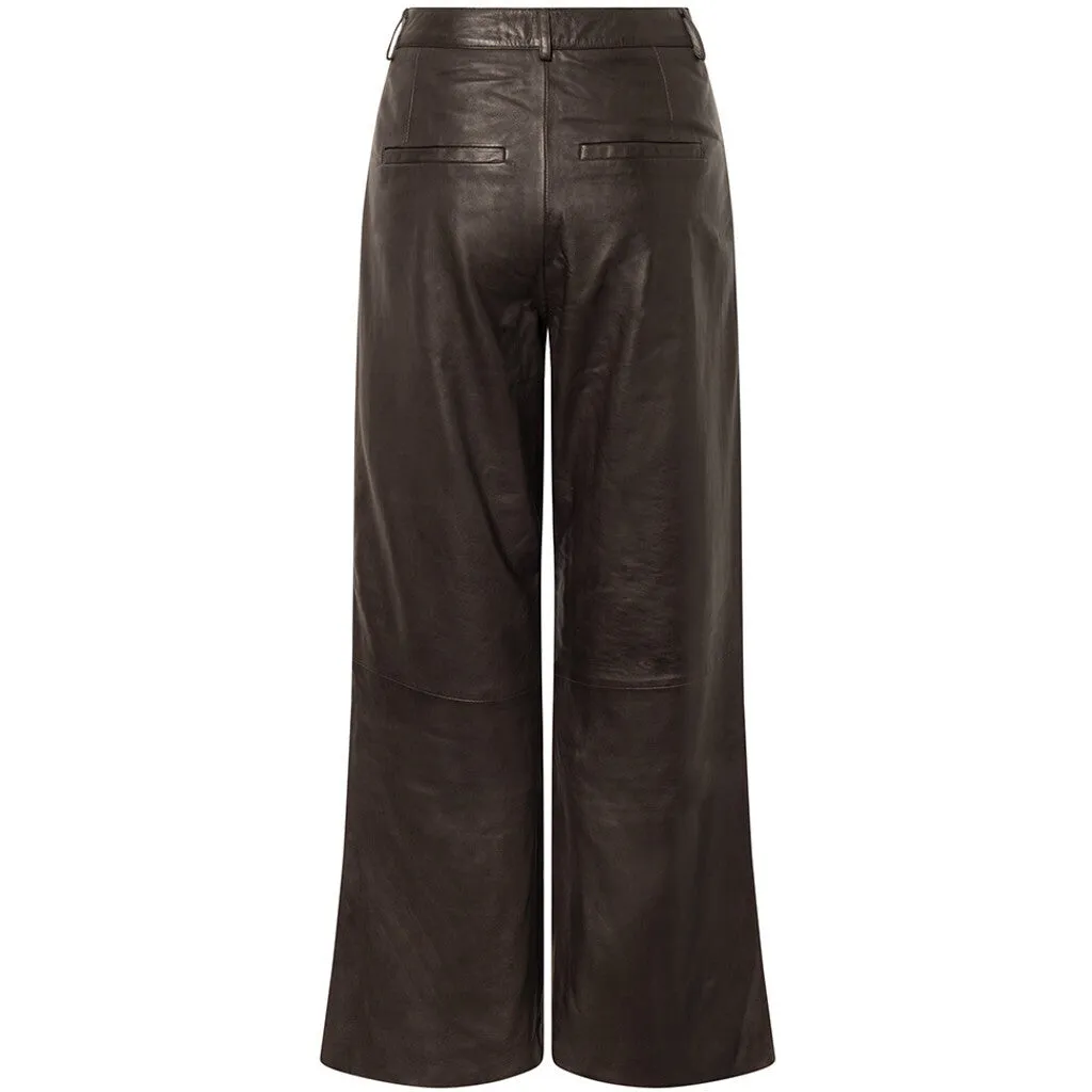 Soft Anika leather pants / 50960 - Dark Chocolate