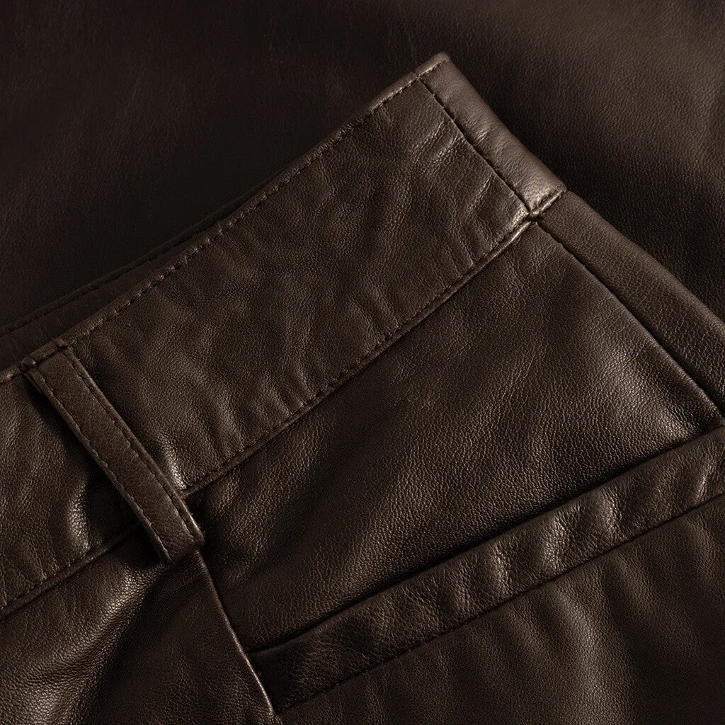 Soft Anika leather pants / 50960 - Dark Chocolate
