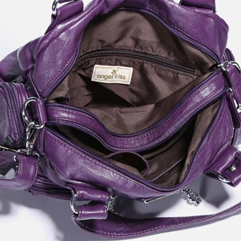 Solid Color Fashion Dumplings Messenger Bag