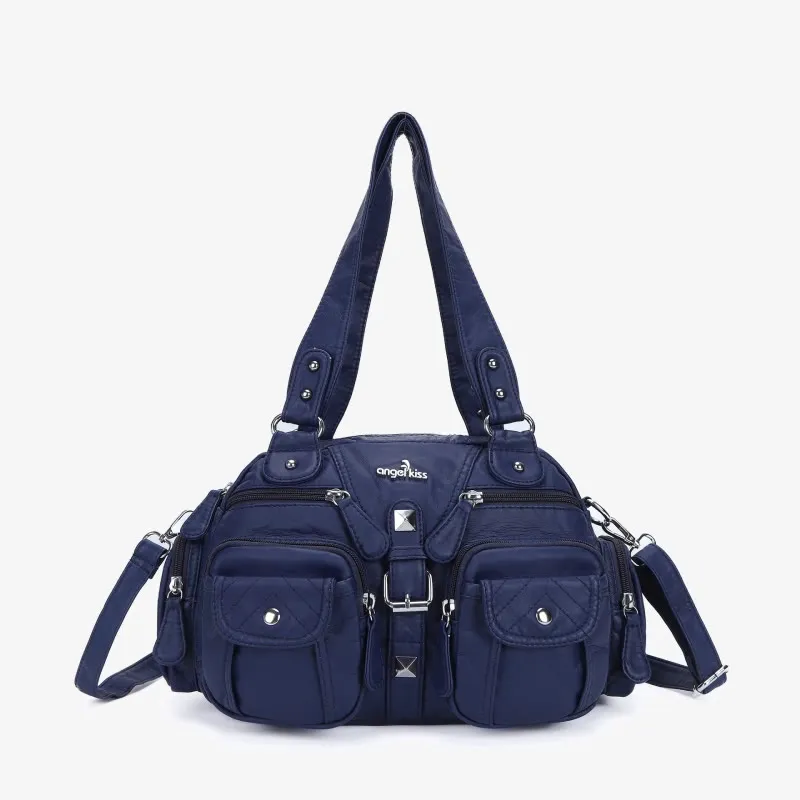 Solid Color Fashion Dumplings Messenger Bag
