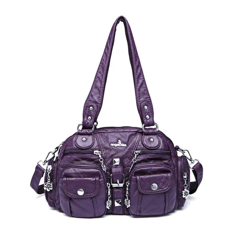 Solid Color Fashion Dumplings Messenger Bag