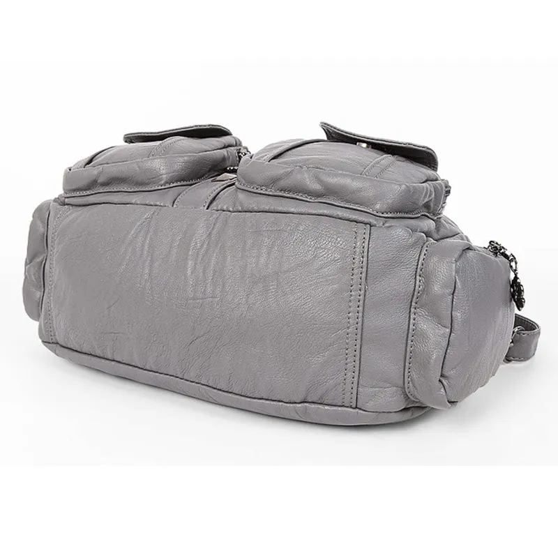 Solid Color Fashion Dumplings Messenger Bag