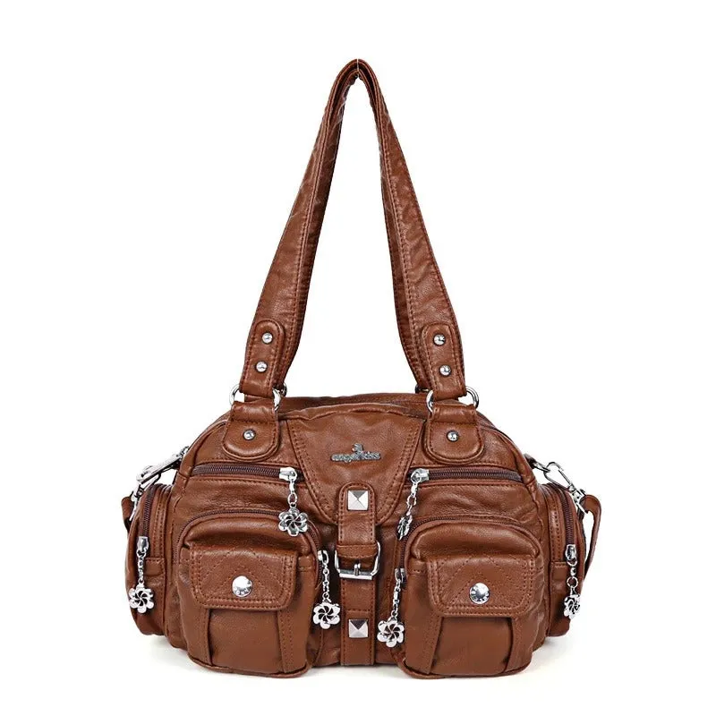 Solid Color Fashion Dumplings Messenger Bag