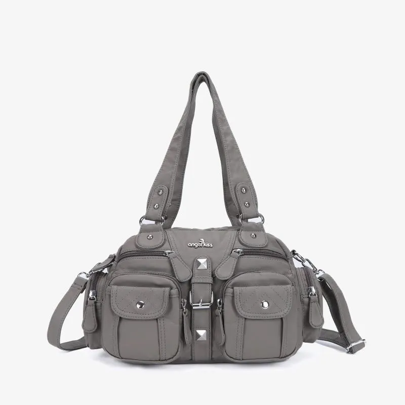 Solid Color Fashion Dumplings Messenger Bag