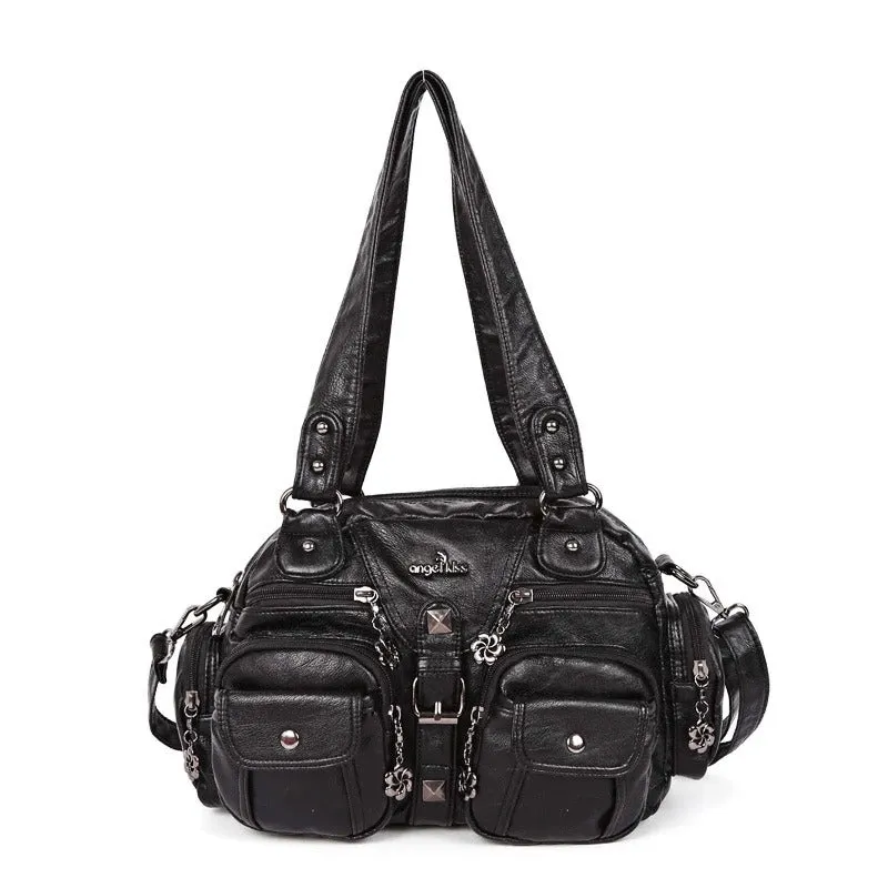 Solid Color Fashion Dumplings Messenger Bag