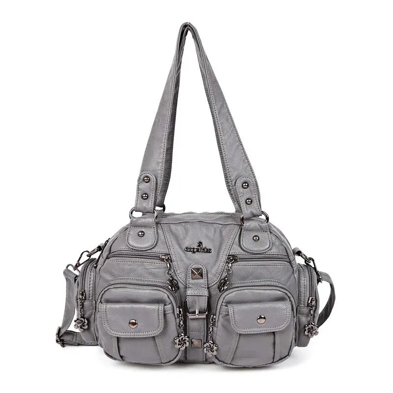Solid Color Fashion Dumplings Messenger Bag