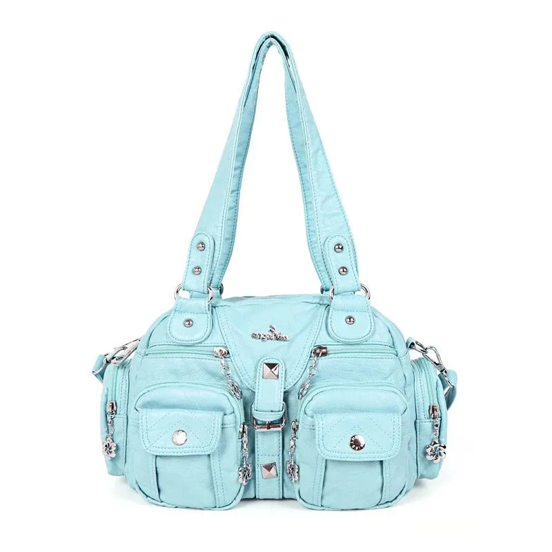Solid Color Fashion Dumplings Messenger Bag