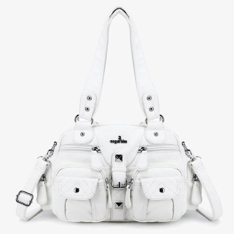 Solid Color Fashion Dumplings Messenger Bag