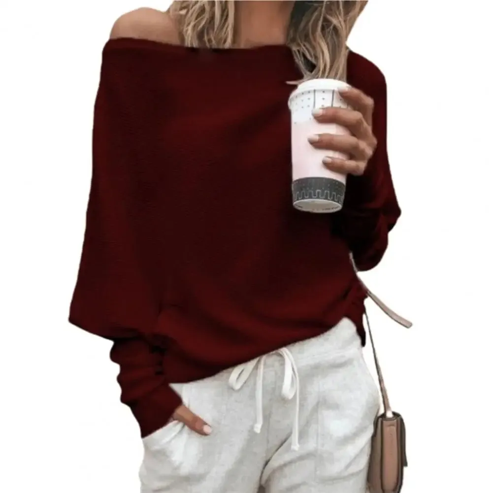 Solid Color Stretchy Women Blouse Sexy